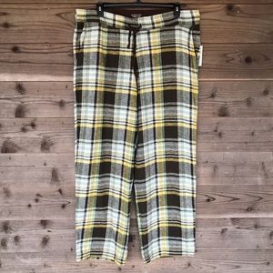 Intriguing Threads NWT Drawstring Plaid Flannel Pajama Pants Large